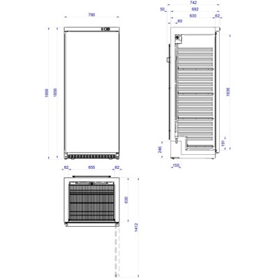 Nevera industrial 570 lts | Edenox APS-651-i Nevera industrial 570 lts | Edenox APS-651-i