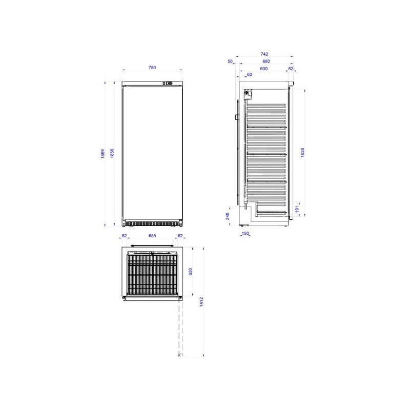 Nevera industrial 570 lts | Edenox APS-651-i