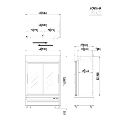 ❄️ Nevera Expositora 2 Puertas Correderas 760L (0ºC/+8ºC)