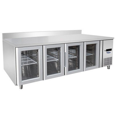 Mesa Refrigerada Mural 223cm 4 Puertas Cristal