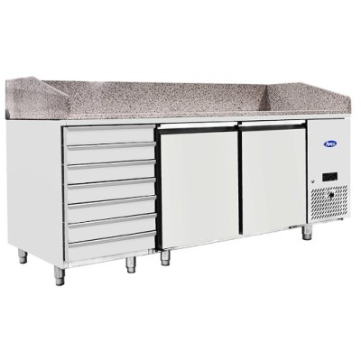 Mesa refrigerada para pizza-7 cajoneras-2 puertas-(600x400) | Atali.es
