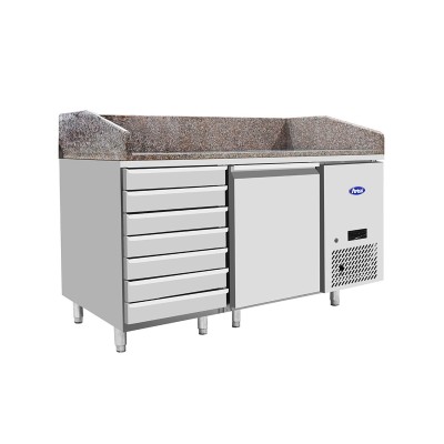 🍕 Mesa Pizza 1 Puerta + 7 cajones (151cm)