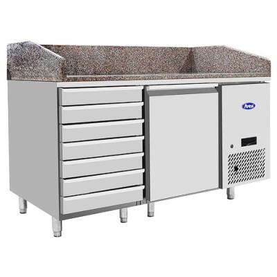 Mesa refrigerada para pizza-7 cajoneras-1 puerta-(600x400) | Atali.es