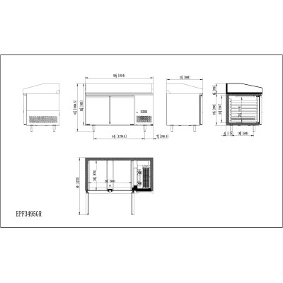 Mesa refrigerada para pizza-2 puertas-(600x400) | Atali.es