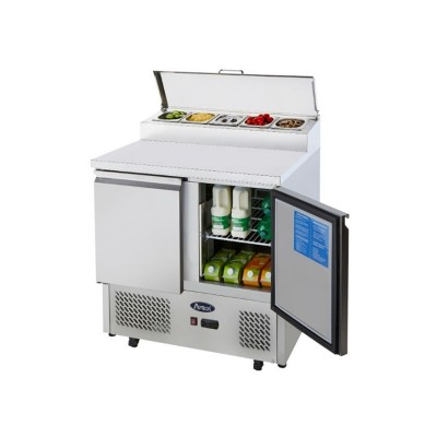 Mesa fría con topping para ingredientes-900mm | Atosa ESL3832-GR