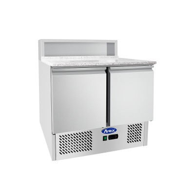 Mesa fría para topping-encimera de mármol-900mm | Atosa ESL3831-GR