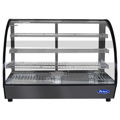 Vitrina expositora caliente para barra-cristal curvo | Atosa WHY160L