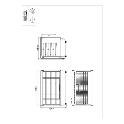 Vitrina expositora caliente para barra-cristal recto | Atosa WHF200L