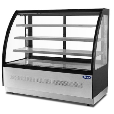 Vitrina expositora refrigerada-900mm-cristal curvo | Atosa WDF097D