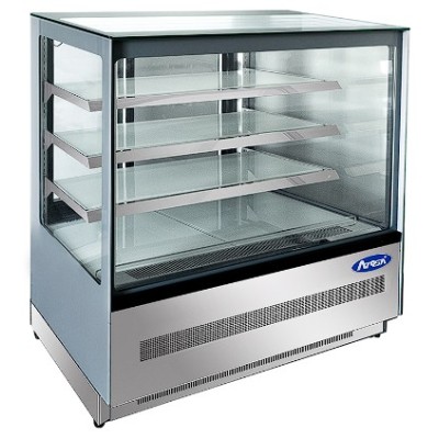 Vitrina expositora refrigerada-900mm-cristal recto | Atosa WDF097Z