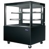 Vitrina Expositora Refrigerada 150 cm Negra con Ruedas (+2/+8°C)