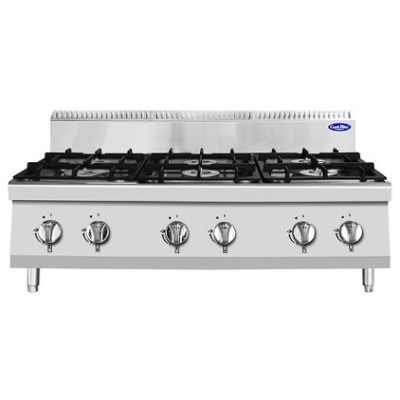 Cocina 6 fuegos sobremesa 3x7kw+3x3,5kw | Cook Rite AT7G6B-C1