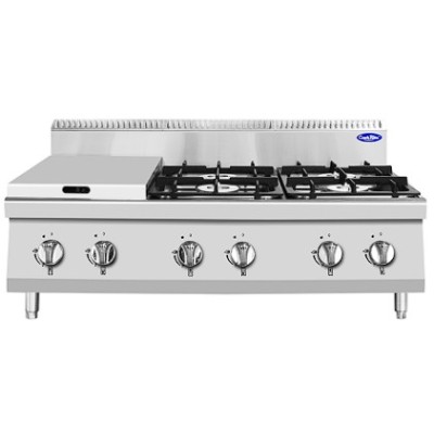 Cocina 6 fuegos sobremesa 6x7kw | Cook Rite AT7G6B-C2
