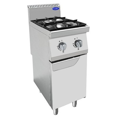 Cocina a gas 2 fuegos mueble inoxidable-14 kw | Cook Rite AT7G2B-F2