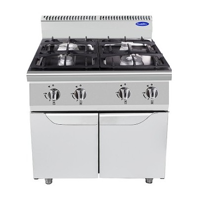 Cocina a gas 4 fuegos mueble inoxidable-21 kw | Cook Rite AT7G4B-F1