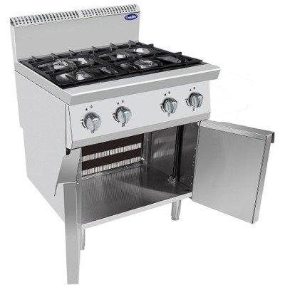 Cocina a gas 4 fuegos mueble inoxidable-28 kw | Cook Rite AT7G4B-F2