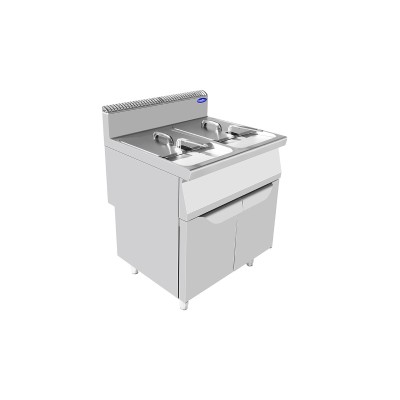 Freidora de pie a gas 2 cubas 16+16 lts-26 kw | Cook Rite AT7G8F-F