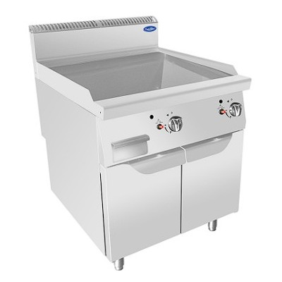 Plancha a gas lisa de pie mueble inoxidable 80cm | Cook Rite AT7G8G-FA