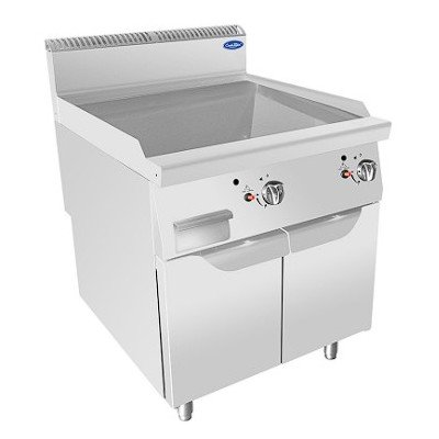 Plancha a gas lisa de pie mueble inoxidable 80cm | Cook Rite AT7G8G-FA