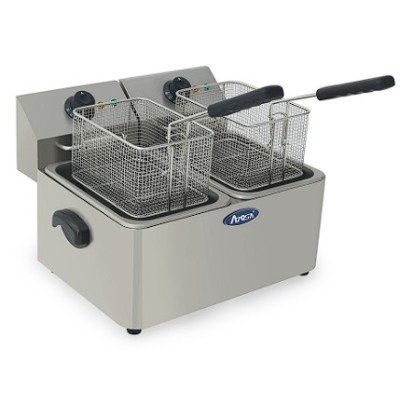Freidora doble eléctrica profesional 4+4 lts-5 kw | Cook Rite ATEF-4L2