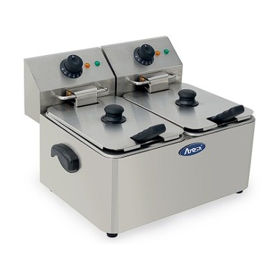 Freidora doble eléctrica profesional 4+4 lts-5 kw | Cook Rite ATEF-4L2