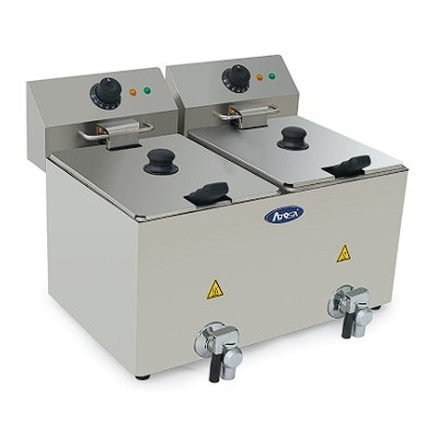 Freidora doble eléctrica profesional 8+8 lts-10 kw | Cook Rite ATEF8L2