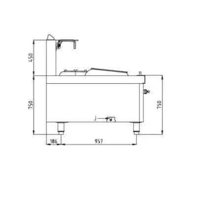 Cocina WOK profesional de 2 quemadores | Virtus NGKB22125