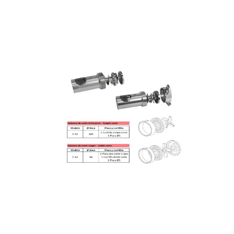 Picadora de Carne Industrial 425 Kg/h - Boca 32 FULL INOX Profesional