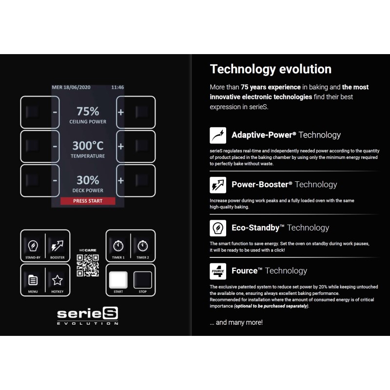 Conjunto Moretti Forni Serie S120E | Cámara de 8 pizza Ø 30cm