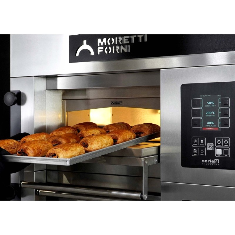 Conjunto Moretti Forni Serie S120E | Cámara de 8 pizza Ø 30cm