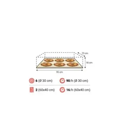 Horno Pizza Eléctrico Industrial Moretti Forni Amalfi/B - 6 Pizzas
