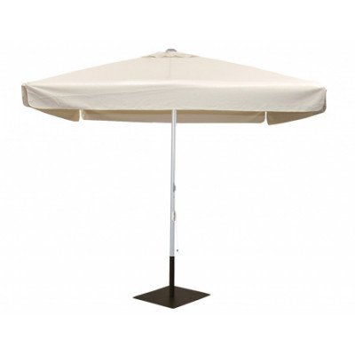 Parasol de 3x3 metros en blanco crudo con armazón de aluminio