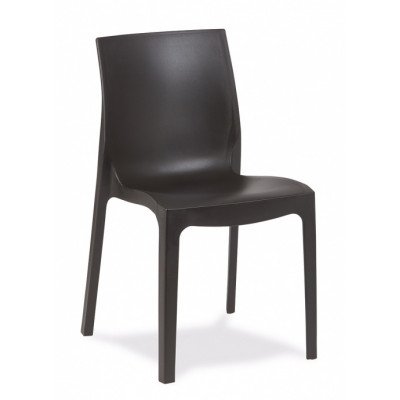 Silla monobloc de exterior, apilable. Disponible en varios colores