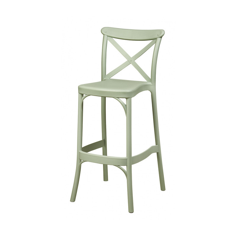 Taburete de interior en polipropileno, disponible en varios colores