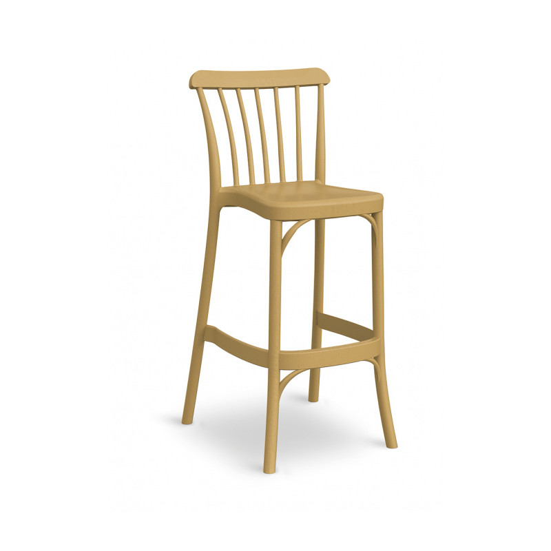 Taburete de interior en polipropileno, disponible en varios colores