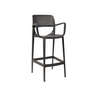 Taburete apilable de resina y fibra de vidrio