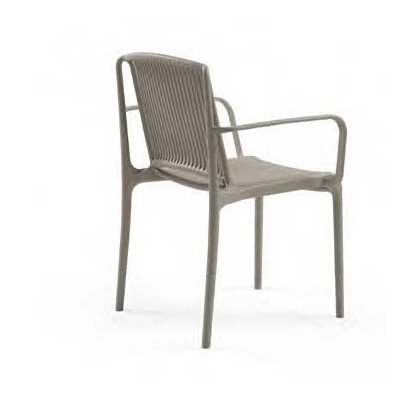 Sillon en polipropileno y fibra de vidrio, disponible en varios colores