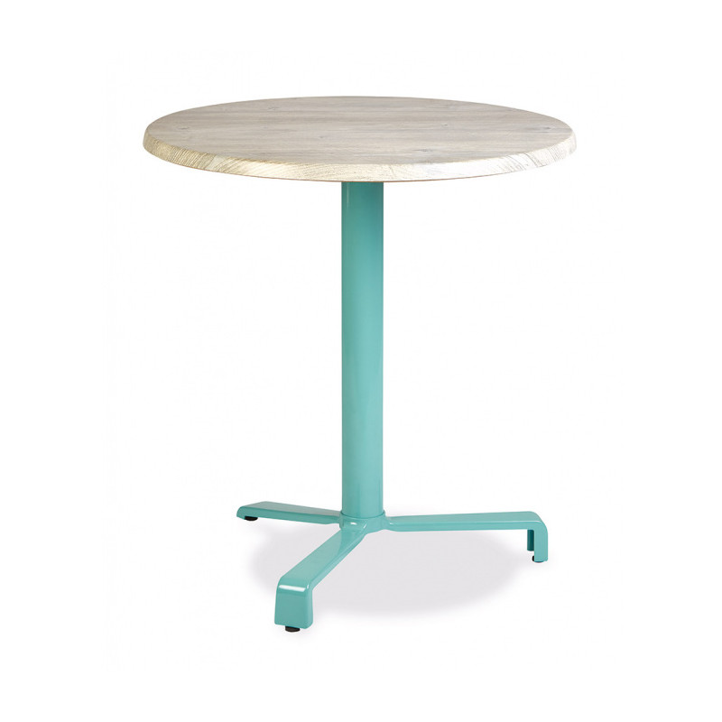 Mesa de poliamida y fibra de vidrio, apilable con tablero de 60x60 cms