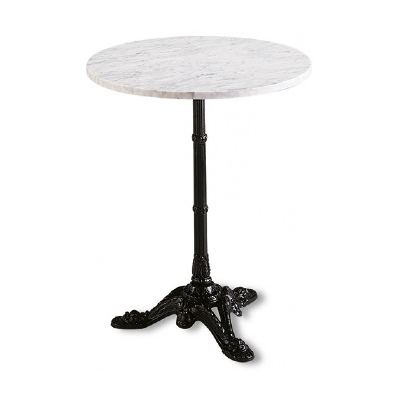 Mesa redonda de werzalit con imitacion de hierro forjado, diametro 60 cms