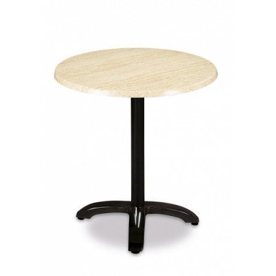 Mesa redonda en werzalit y tubo acerado, diametro 60 cms