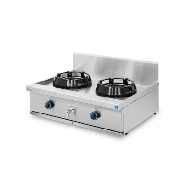 Cocina WOK comercial de sobremesa - 2 quemadores | NTGAS PAV