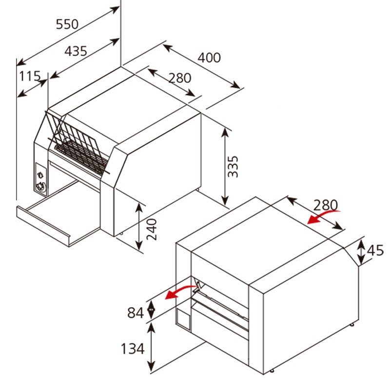 Tostadora de cinta Edenox TPC-40