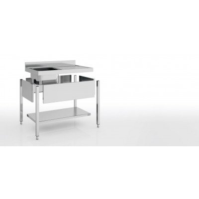 Fregadero inox para hostelería Eratos FG-126/11-I- 1200x600x850 mm