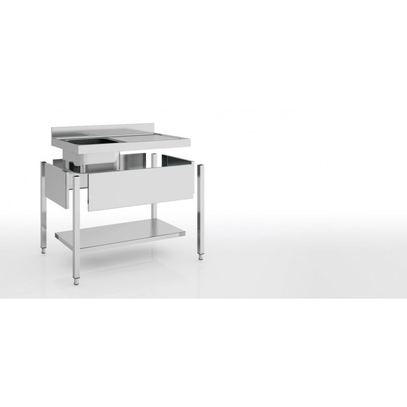 Fregadero inox para hostelería Eratos FG-126/11-I- 1200x600x850 mm