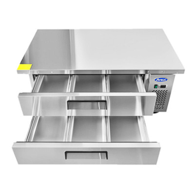 Mesa refrigerada baja con cajones y ruedas | 1500 mm