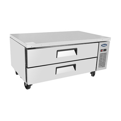 Mesa refrigerada baja con cajones y ruedas | 1300 mm