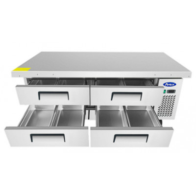 Mesa refrigerada baja con cajones y ruedas | 1900 mm Mesa refrigerada baja con cajones y ruedas | 1900 mm