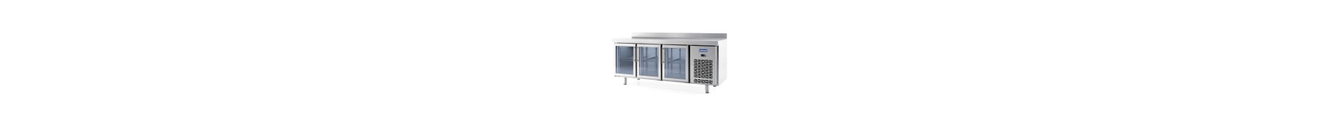 Mesas refrigeradas puerta cristal
