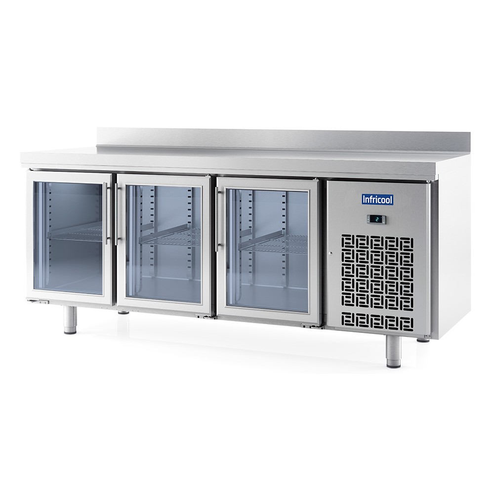 Mesas refrigeradas puerta cristal